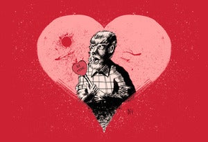 Image of Wolfman Valentine (Original Giclee Fine Art Print)