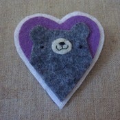 Image of charcoal pudgy bear heart