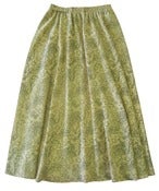 Image of Flower and Fish print Long Skirt