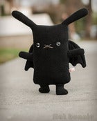 Image of Flat BatBun the Bat Bunny Plush (Classic 12") Handmade