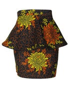 Image of Fair Trade Floral Print Peplum Skirt