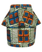 Image of Fair Trade African Print Peplum Skirt