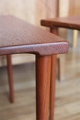 Image of Pair of teak occasional/sofa tables by Hvidt & Molgaard for France & Son Denmark c1960