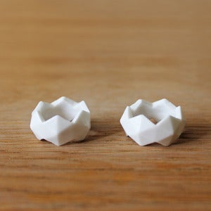 Image of Reversed Diamond Bone China Ring