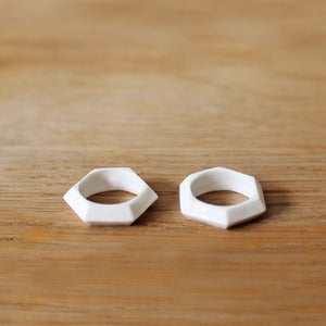 Image of Sliced Diamond Bone China Ring