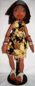 Image of Handmade Cloth Doll Art Doll Bohemian Jetta