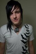 Image of mens V neck BAT shirt