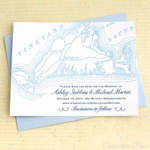 Image of Martha's Vineyard Save the Date - Light Blue