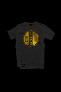 Image of AHOODIE X CARACAS - The 50/50 Tee In Black
