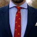 Image of Skull Knit Tie Burgundy