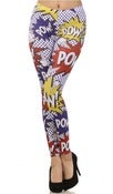 Image of 'Pow' comic leggings