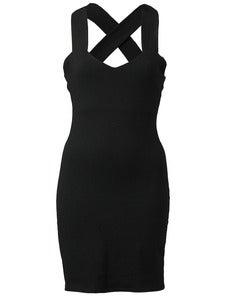 Image of BLACK CRISSCROSS DRESS