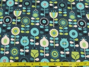 Image of Scandinavian Flowers organic jersey (by the half metre)