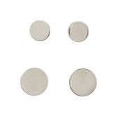 Image of SILVER FLAT DISC STUD earrings