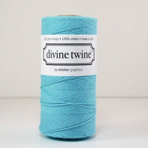 Image of Aqua Blue Solid Divine Twine
