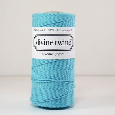Image of Aqua Blue Solid Divine Twine