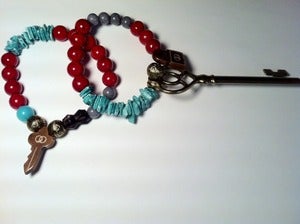 Image of Key & Lock Charm Bracelet