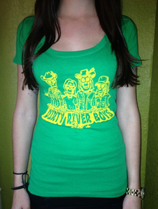 Image of Muertos Green Tee- Ladies Scoop Neck 