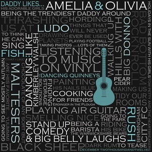 Image of Personalised Wordart - Daddy/Mommy likes .....