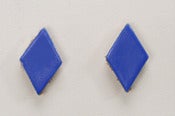 Image of PRIMARY COLOR DIAMOND LEATHER stud earrings