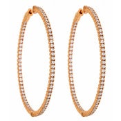 Image of " New " Kara Ackerman <i> Talulah <i/> Common Prong Skinny Hoops in Rose