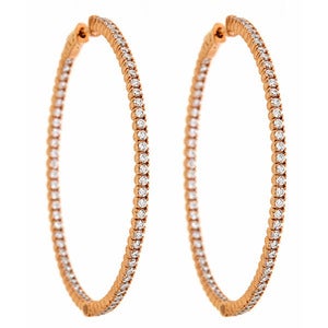 Image of " New " Kara Ackerman <i> Talulah <i/> Common Prong Skinny Hoops in Rose