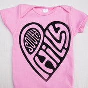 Image of South Philly Love, Short Sleeve One-Piece (Pink)