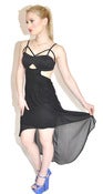 Image of Contemporary Bralette Cut-Out High-Low Dress 