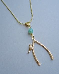 Image of Whatever You Wish Wishbone Necklace