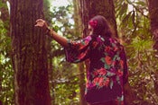 Image of Midnight Eyes Silk Kimono