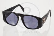 Image of Chanel 01450 Black Quilted:: Vintage Sunglasses