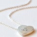 Image of sterling silver conversation heart necklace
