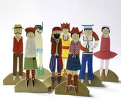 Image of Cut Out and Dress Peg-Doll Greetings Cards