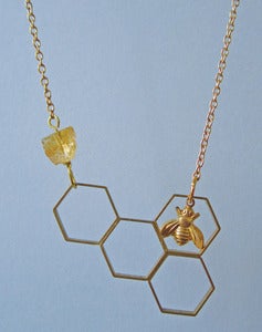 Image of I'll Have A Bee Please, Bob! Honeycomb Necklace