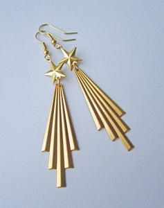 Image of Blazing Your Trail Comet Earrings