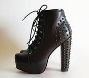 Image of studs balck bootie