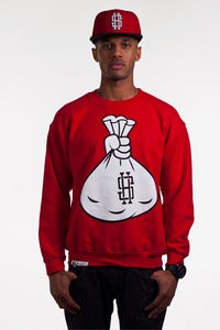 Image of The SH Money Bag Crew Neck in Red