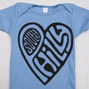 Image of  South Philly Love, Short Sleeve One-Piece (Blue)