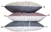 Image of grand coussin Pompons irisés 