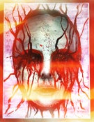 Image of eyes set to kill fire mask