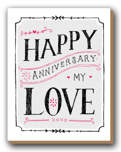 Image of "Happy Anniversary My Love" Card