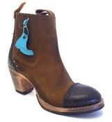 Image of No.0044 CROSSWALK cap-toe chelsea boot Tan Suede 