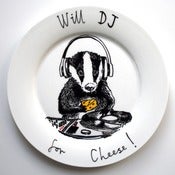 Image of Hand Drawn Original - Dj Badger Cheese plate