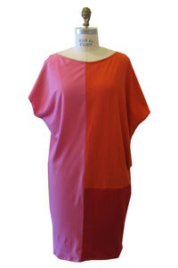 Image of Andy Panel Dress in Pink, Orange & Red