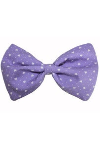 Image of Lilac Love Heart Bow Clip