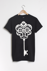 T-shirt design Skeleton Key - Black