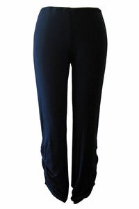 Image of Caterpillar Pants in Black Bamboo Viscose