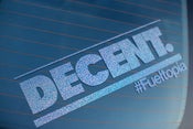 Image of DECENT. decal