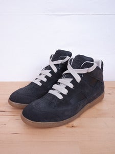 Image of Martin Margiela - Charcoal Hi-Top German Army Trainers