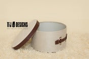 Image of Cream Hat Box - Newborn Infant Toddler - Luggage - NEW